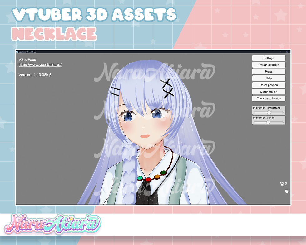 サムネイル： Redefine Your Model with 3D Assets Necklace Suitable for Live Stream