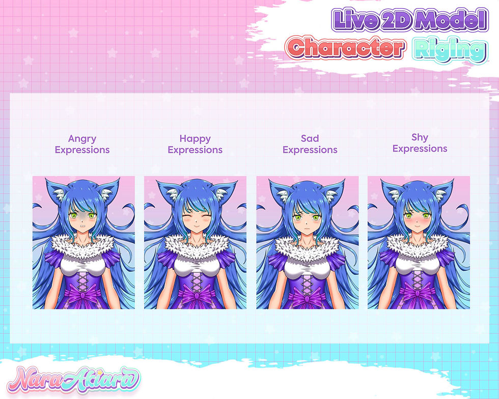 縮圖：Unleash Your Inner Fox Spirit with a Captivating Vtuber Live2D Model Blue Fox Gi