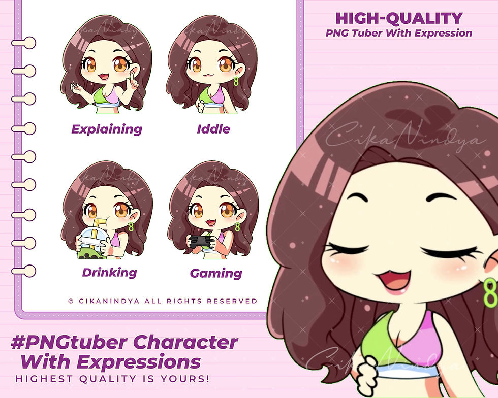 Thumbnail: Dynamic PNG Tuber Character - Perfect for Engaging Streaming