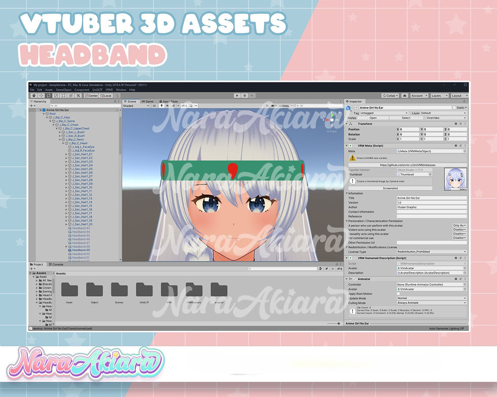 サムネイル： Bespoke Collection of Captivating 3D Assets Headband and Unleash Your Expressive