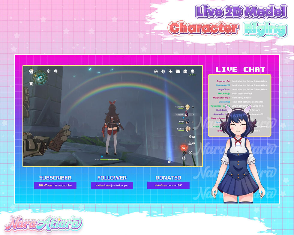 縮圖：Enroll in Style with Vtuber Live2d Anime School Navy Model