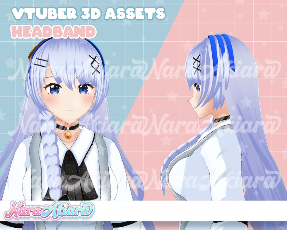 サムネイル： Elevate Your VTuber Persona with Exquisite 3D Assets Headband for Unique Avatars