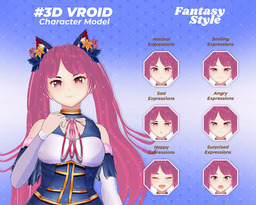 縮圖：3D VRoid Model Fantasy Outfit Unique Magical Character Design