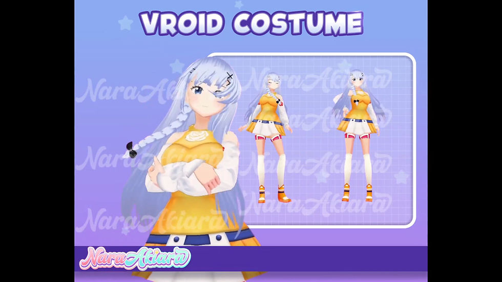 縮圖：Adorn Your Avatar with the Cute Yellow Mini Off Shoulder Dress  Perfect 3D VRoid