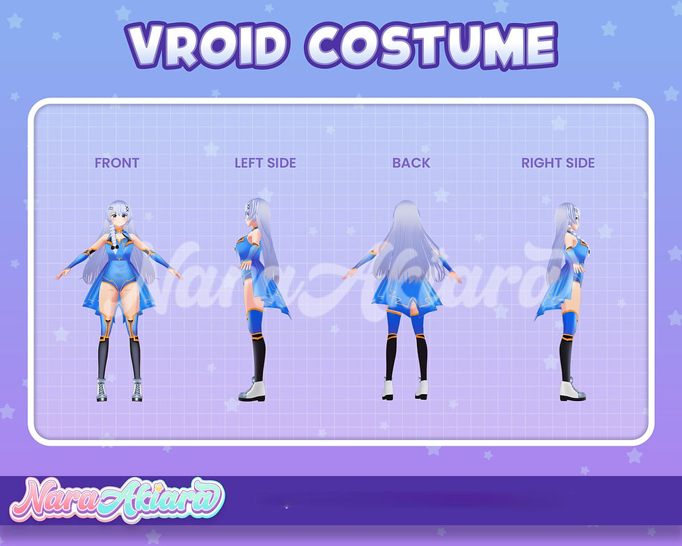 Thumbnail: Explore Glamorous 3D Vroid Costumes for Your VTuber Persona
