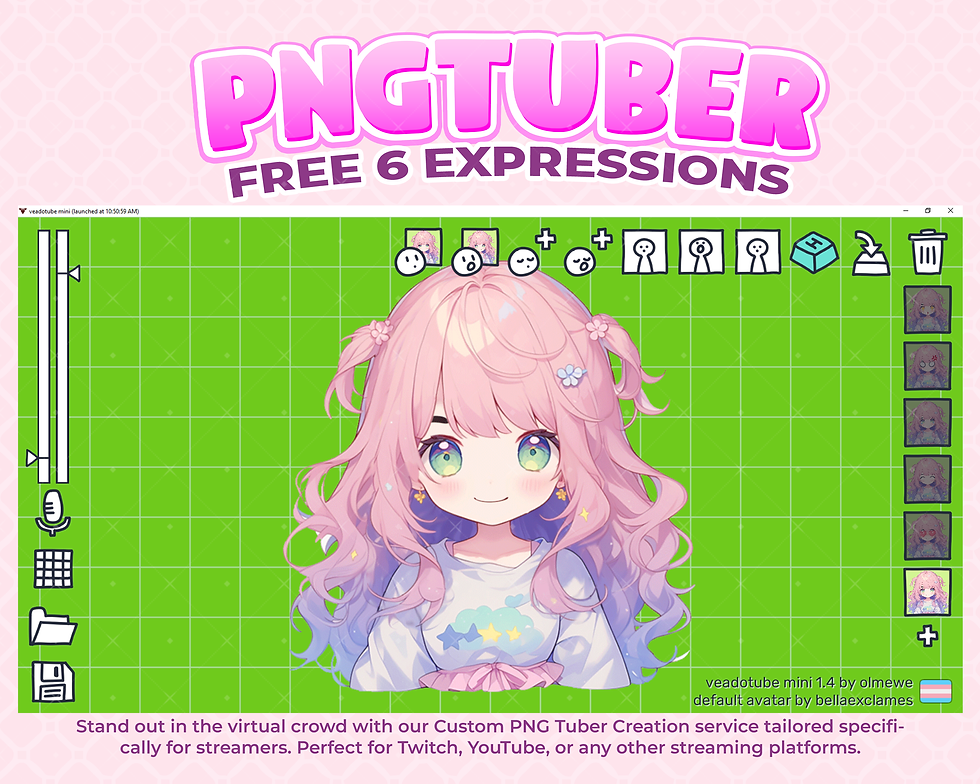 섬네일: Infuse Your Broadcasts with Joy and Cuteness Using a Lively Chibi Girl