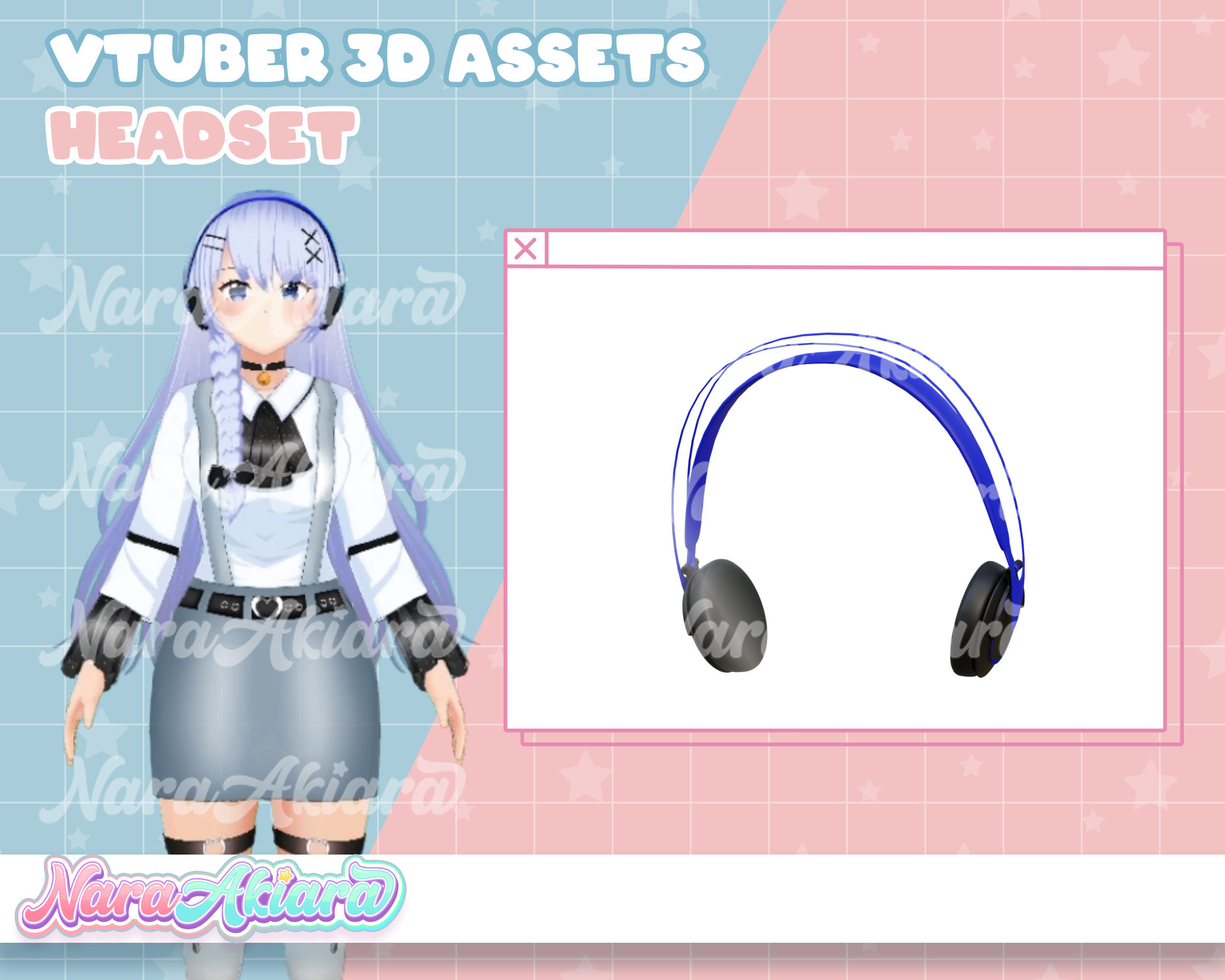 Discover Unique 3D Headset Assets for Attractive VTuber Model