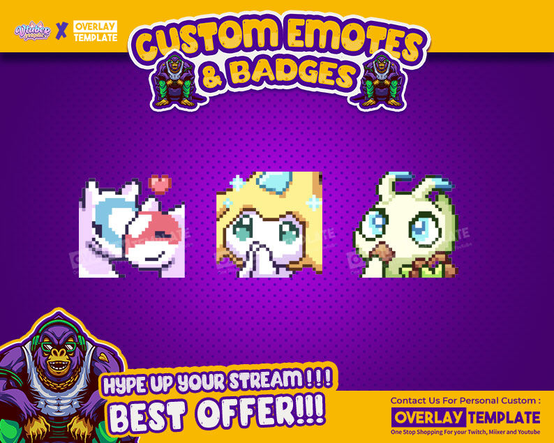 Unique and Fun Pixelated Emotes Pack 2 to Bring Personality to Your Live Stream