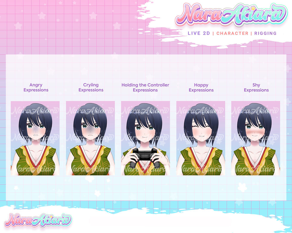 섬네일: Captivating Vtuber Live2d Model Anime Girl with Chic Blue Short Hair