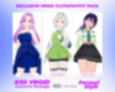 3D VRoid Clothes Pack The Executive Girl's Gown for Grand Events