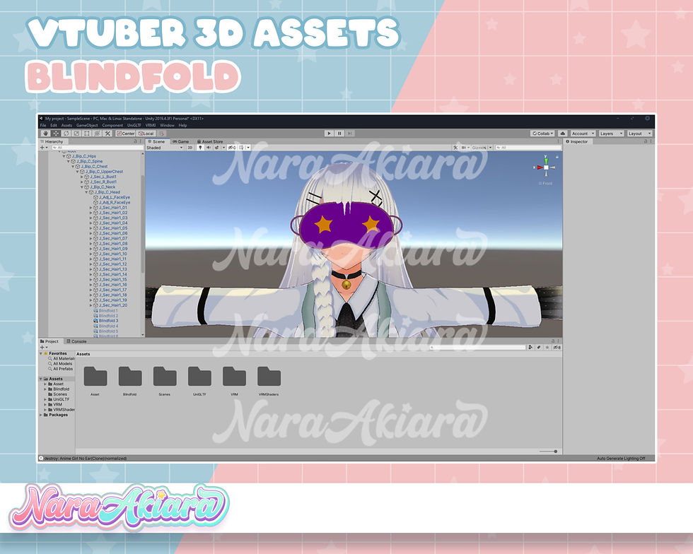 サムネイル： Unravel the Magic of 3D Blindfold Assets for Your Vtuber Model