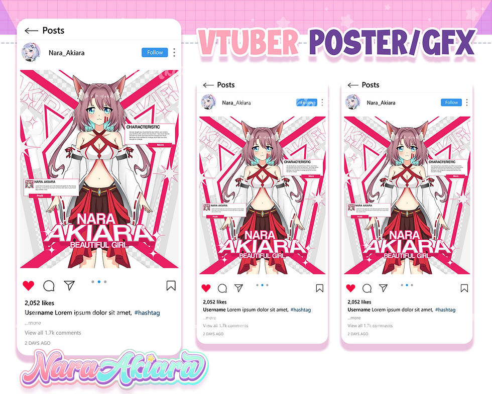 섬네일: Eye-Catching Vtuber Poster Designs for Social Media Engagement