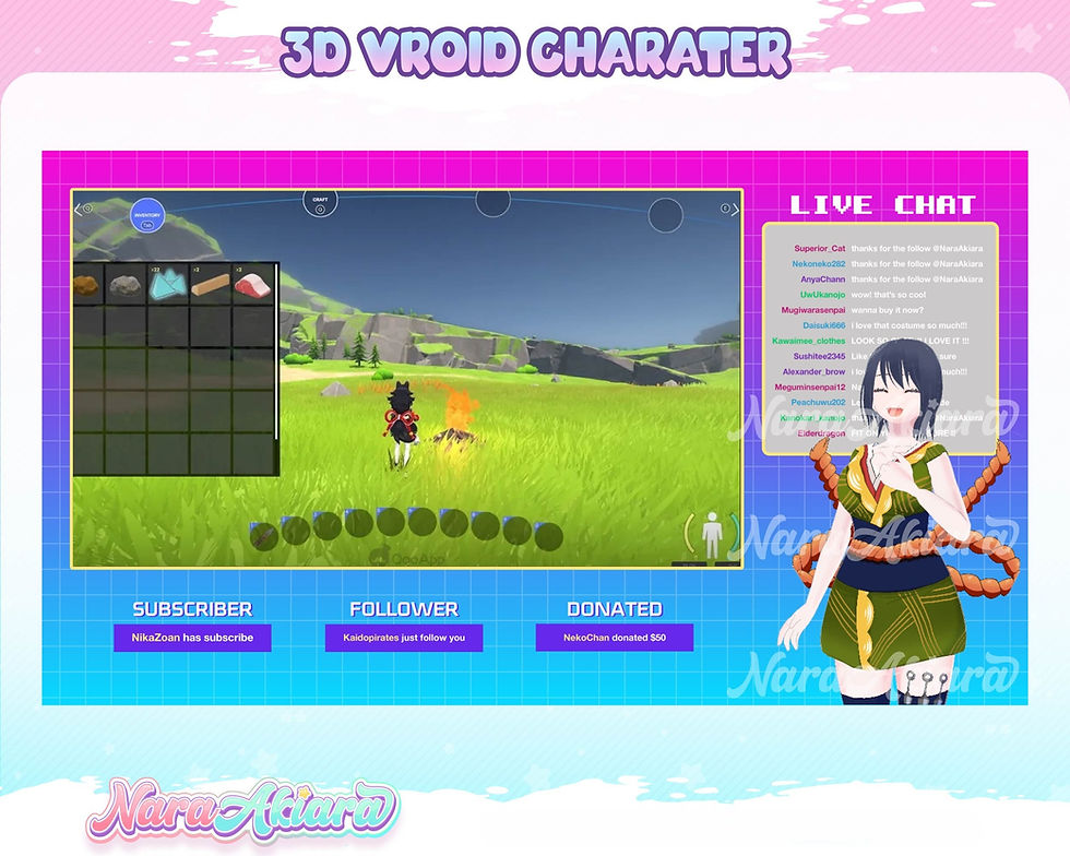 Thumbnail: Enchanting Shinobi Anime Girl in Stunning 3D Vroid Model Perfect for Streaming