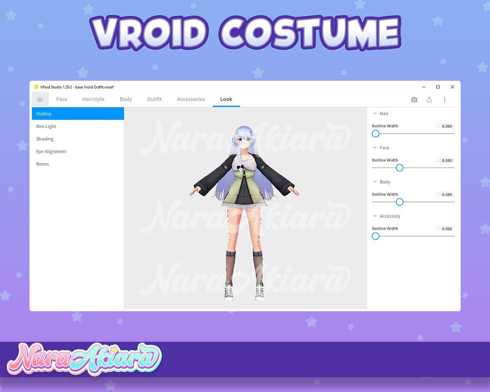 縮圖：Level Up Your Avatar Style with Cute Black Mini Dress for VRoid Model