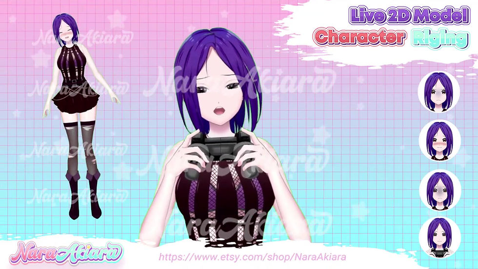 Thumbnail: Unleash your Persona with our Vtuber Live2D Emo Anime Girl Models