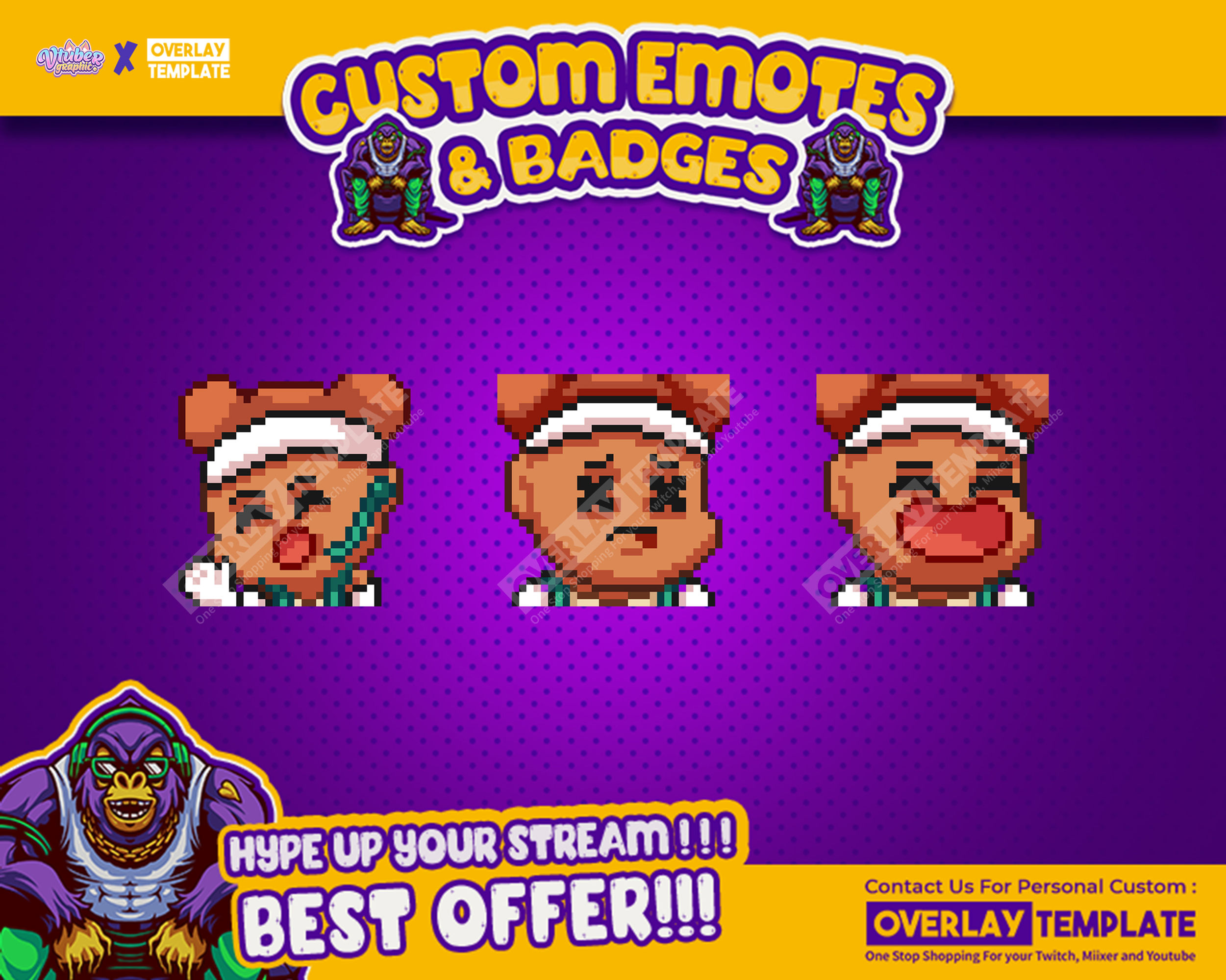 Lifeline Apex Pixelated Emote Set 2 for Supportive and Energetic Streams