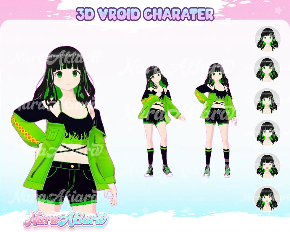 Thumbnail: Aesthetics in Motion with Our 3D Vroid Model Nanabi Cyberpunk Anime Girl