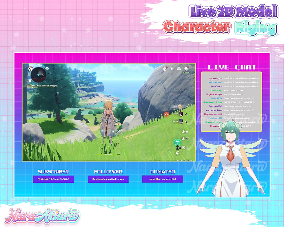 縮圖：Embrace the Divine with Our Vtuber Live2D Anime Angel Girl Models