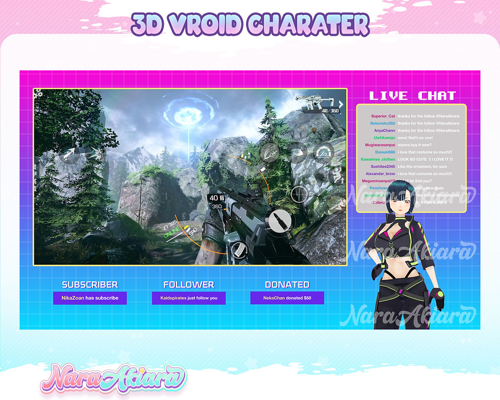 縮圖：Magical Journey for Your Live Streaming with Izumi Cyberpunk Anime Girl 3D Vroid