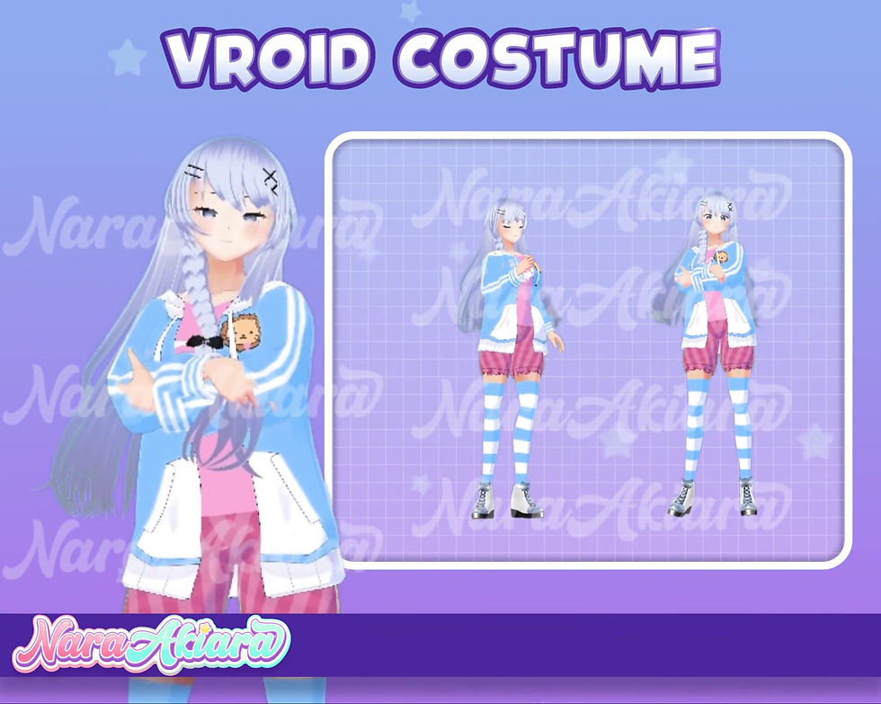 縮圖：Dive into Adorable Adventures with the Cute Baby Blue 3D Vroid Costume