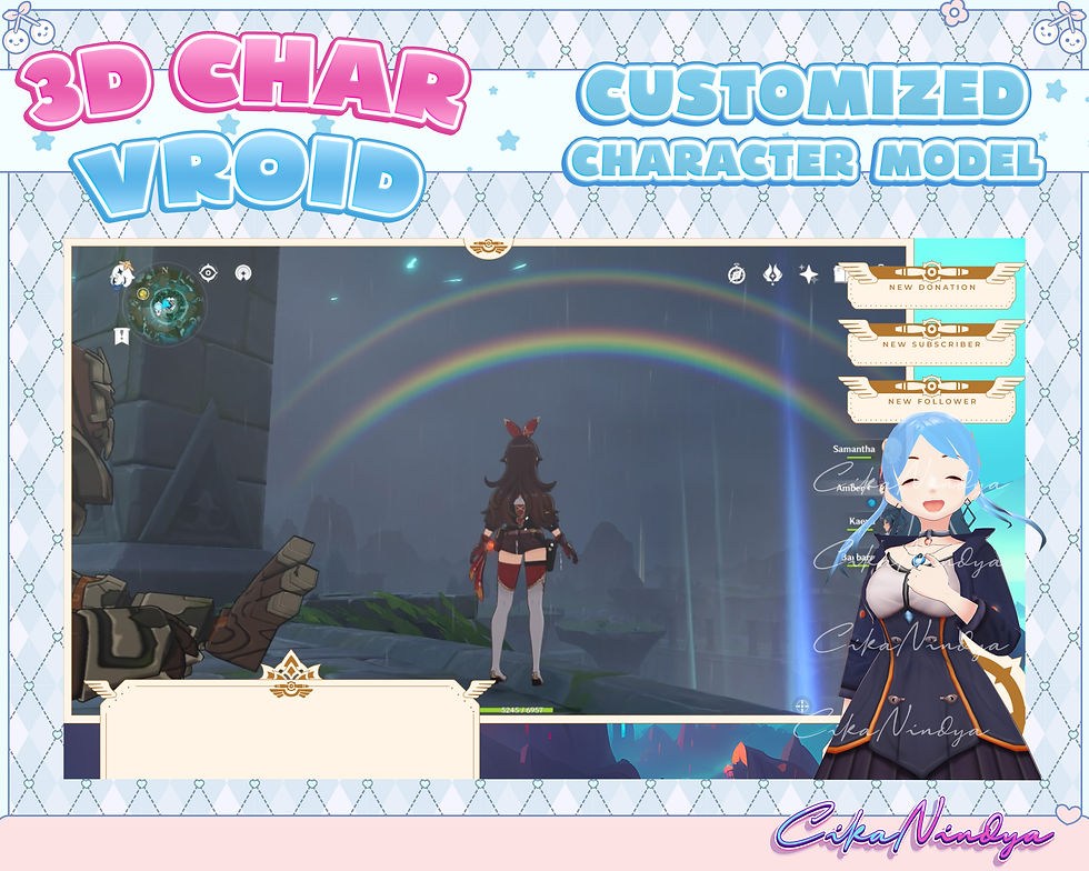 Thumbnail: VTuber Model 3D Anime Girl in Gumi Inspired Fantasy Dress for Live Streaming