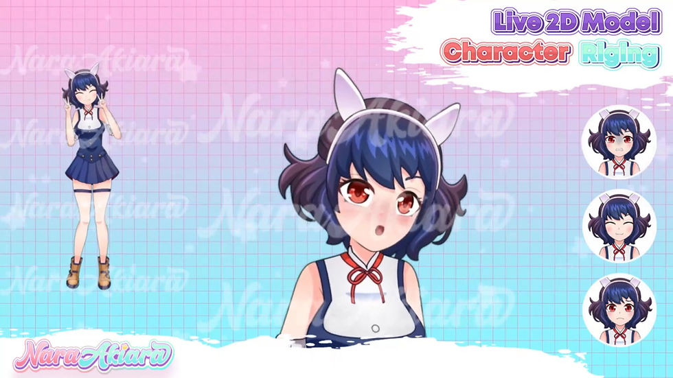 縮圖：Enroll in Style with Vtuber Live2d Anime School Navy Model