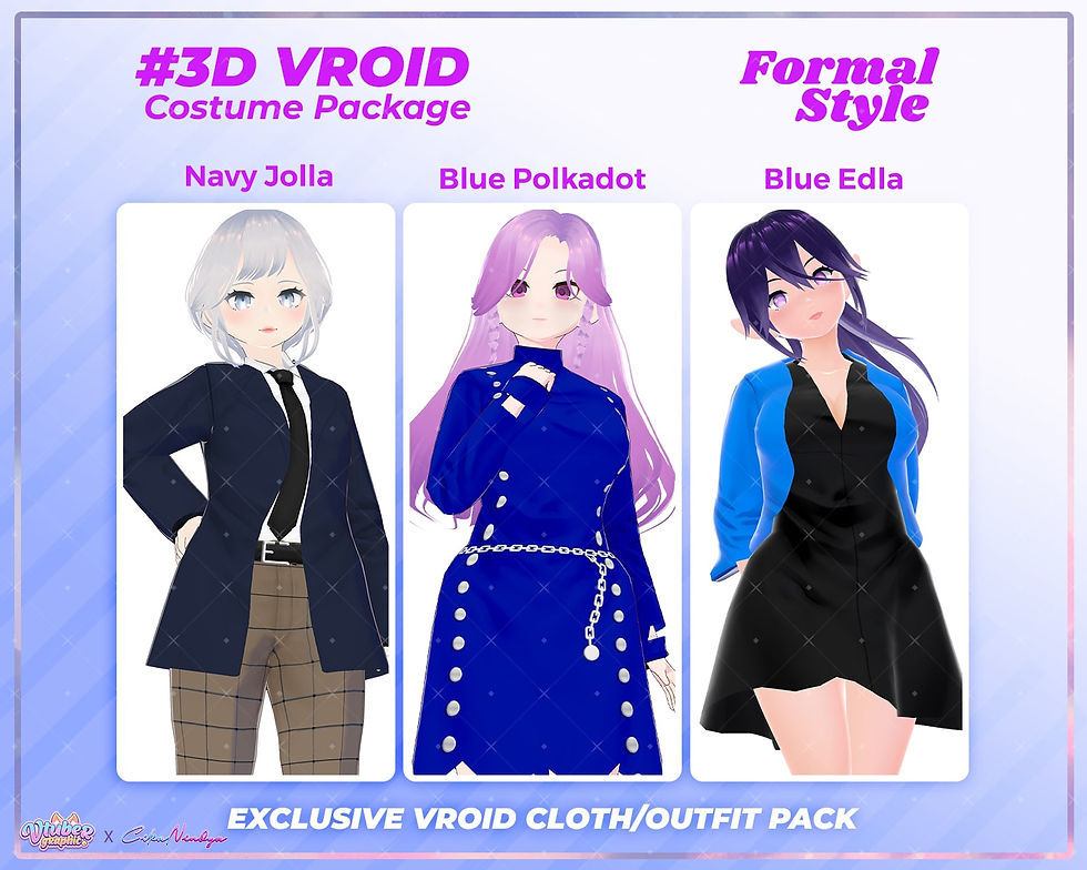 3D VRoid Clothes Pack: The Versatile Essentials, A Multi-Purpose Casual Outfit