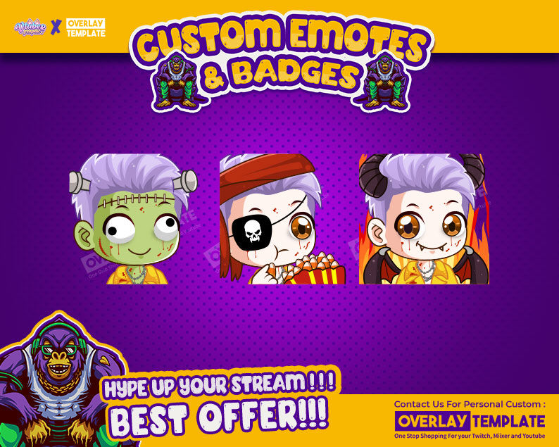 Twitch Emote Zombie Dead by Daylight V2 Creepy Art for Stream