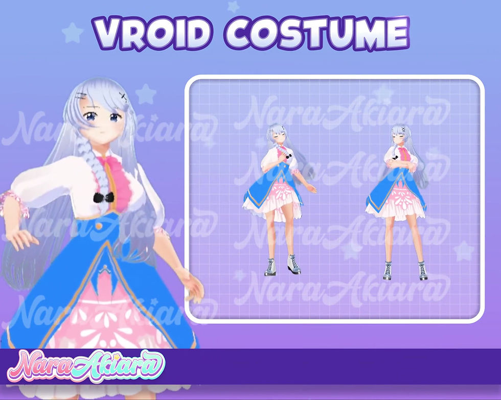 섬네일: Embrace the Delightful Nimi Dress Collection in 3D Vroid Costumes