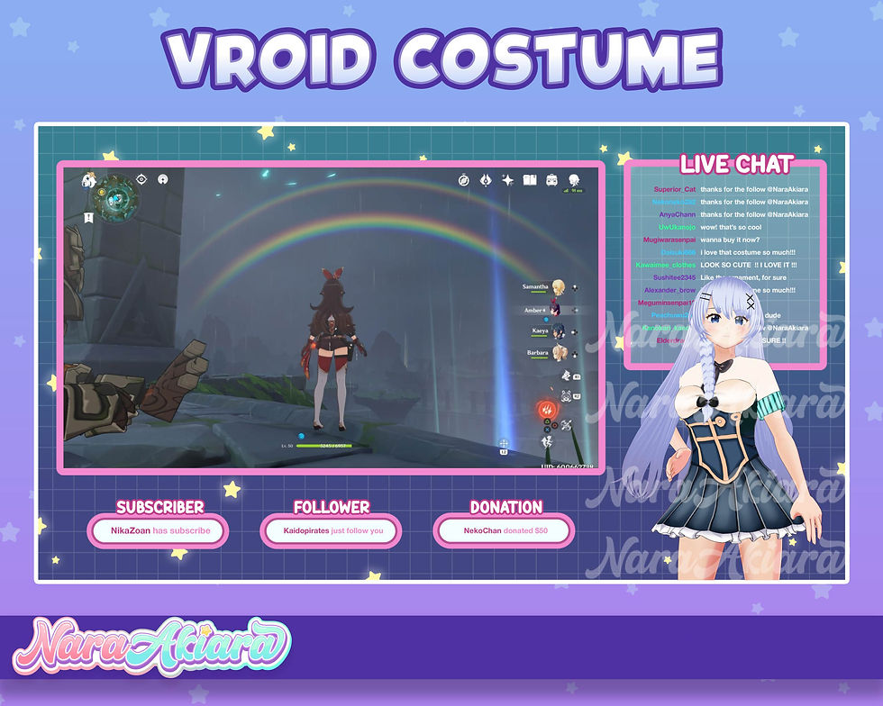 Thumbnail: Embrace Vintage Glamour with 3D Vroid Dark Blue Mini Dresses for Your Model