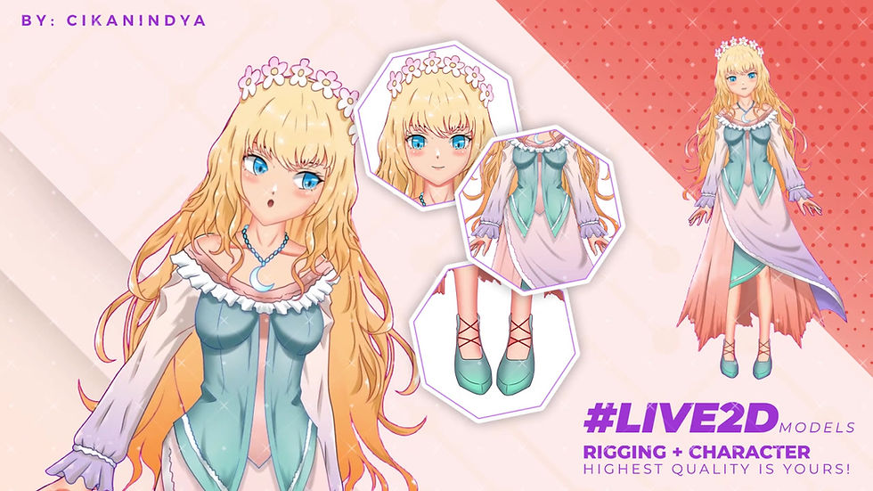 섬네일: Anime Avatar Revolution: Expressive Live2D Model with Blonde Hair