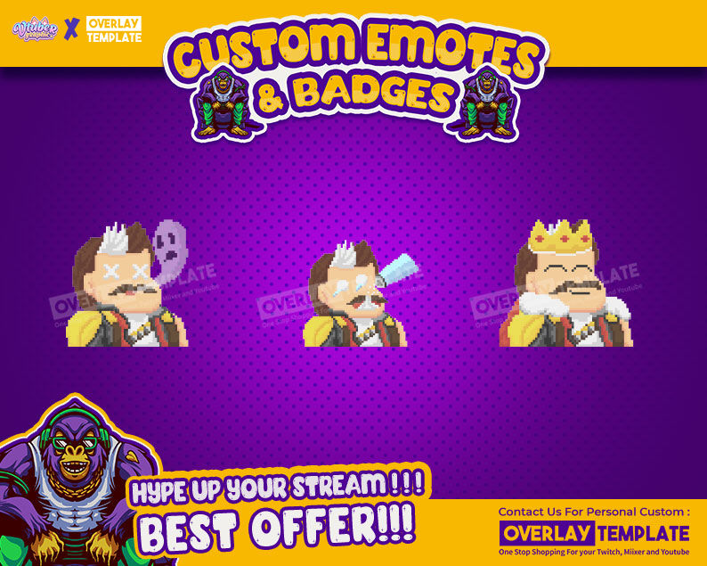 Emote Pixelated Fuse Apex Legends V2 – Gaming Twitch Chat Stickers