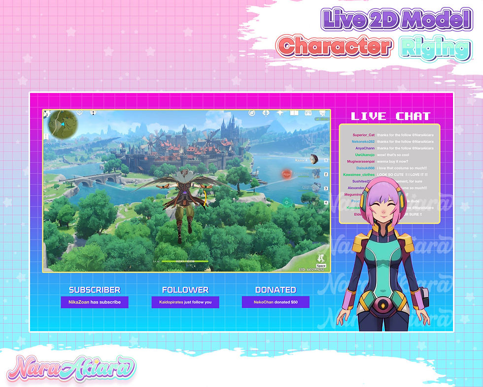 섬네일: Become a Vtuber Live2d Superhero with This Anime Girl Model