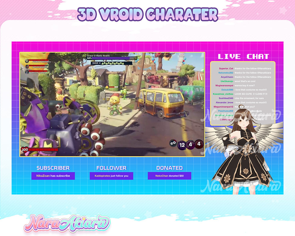 Thumbnail: Get Your Live Streaming Fun with Sunny Anime Girl 3D Vroid Model for Streamers