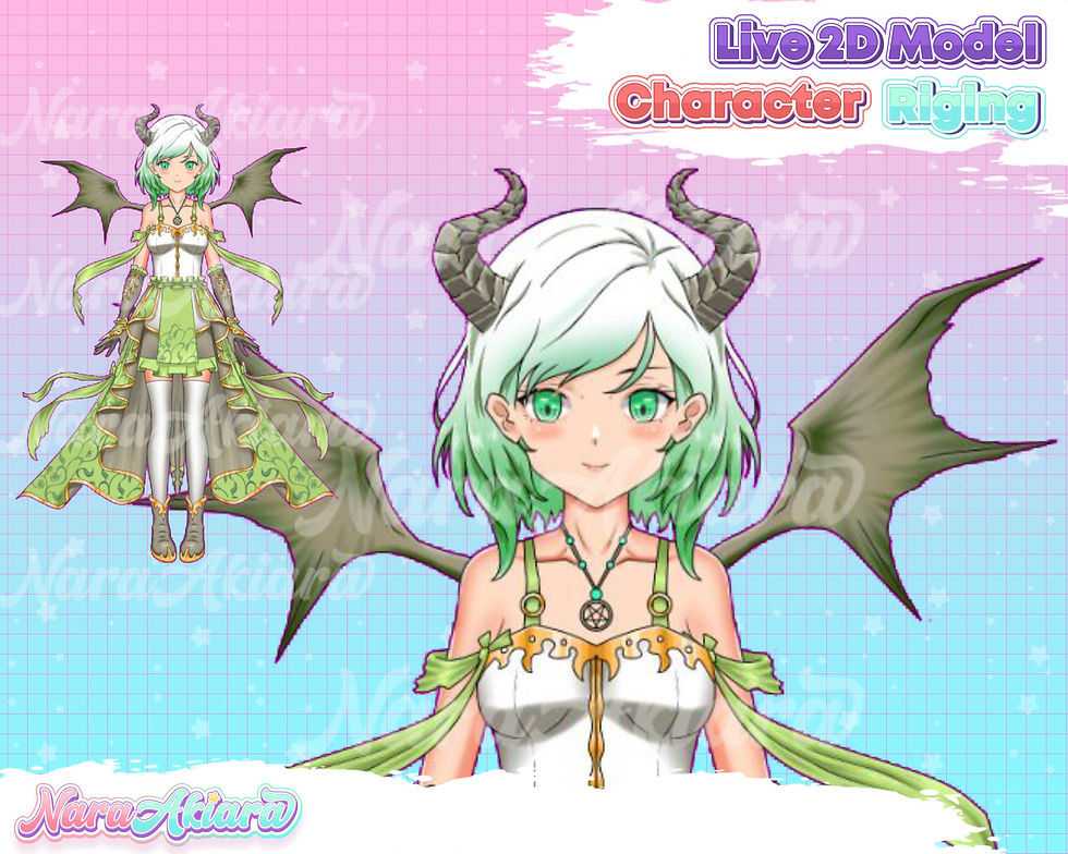 Thumbnail: Embrace the Darkness with the Enigmatic Vtuber Live2d Anime Dark Green Devil
