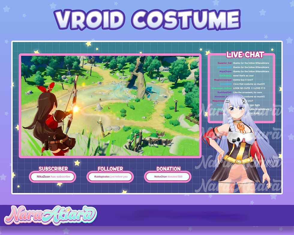 섬네일: Immerse VTuber Personalities with Chic 3D Vroid Costumes Black Dress with Gold