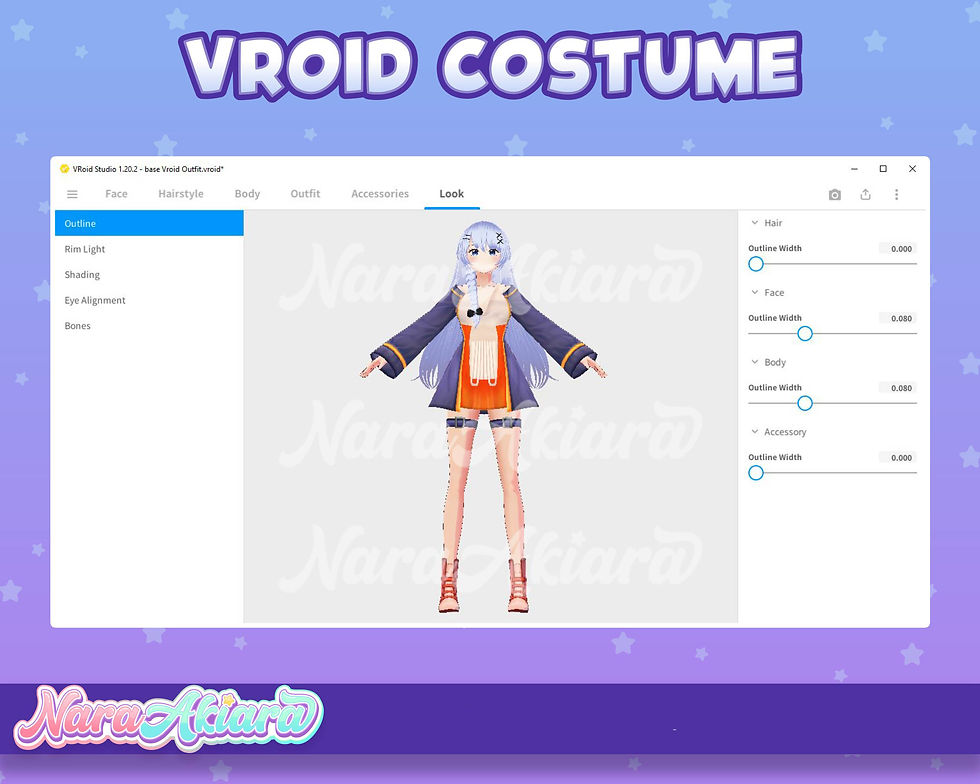 Thumbnail: Elegant 3D Vroid Mini Dress with a Pop of Yellow for Your Model