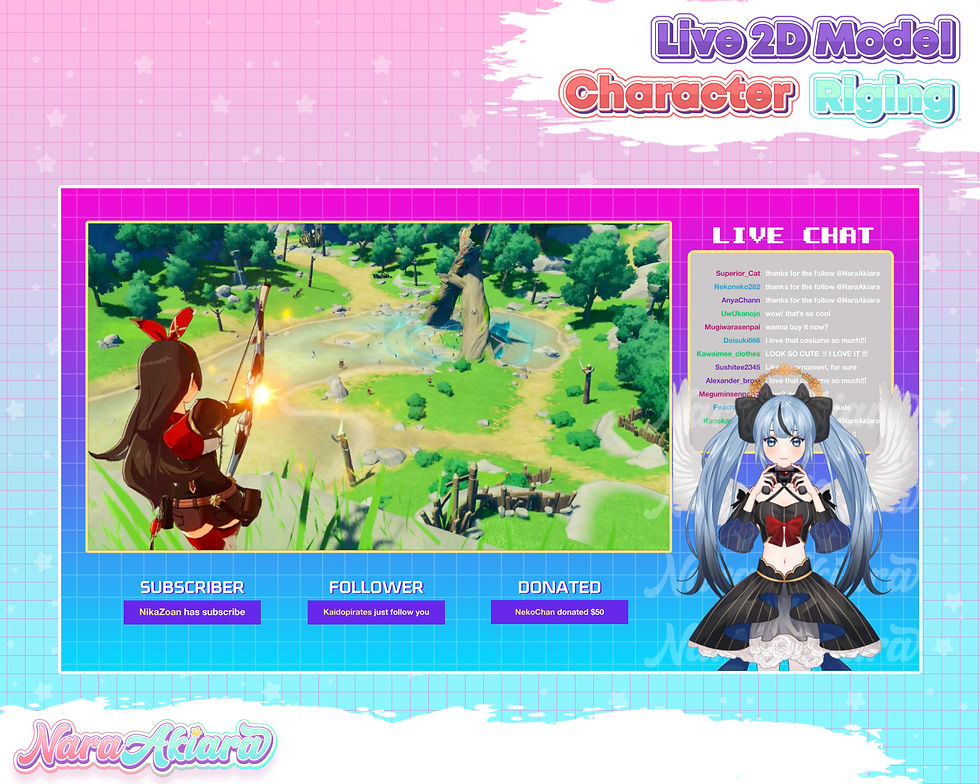 Thumbnail: Experience Heavenly Streams with Our Blue Angel Girl Vtuber Live2D Models