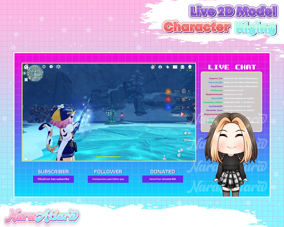 Thumbnail: Enhance Your Vtuber Persona with the Chibi Girl Casual Outfit Live2d Model
