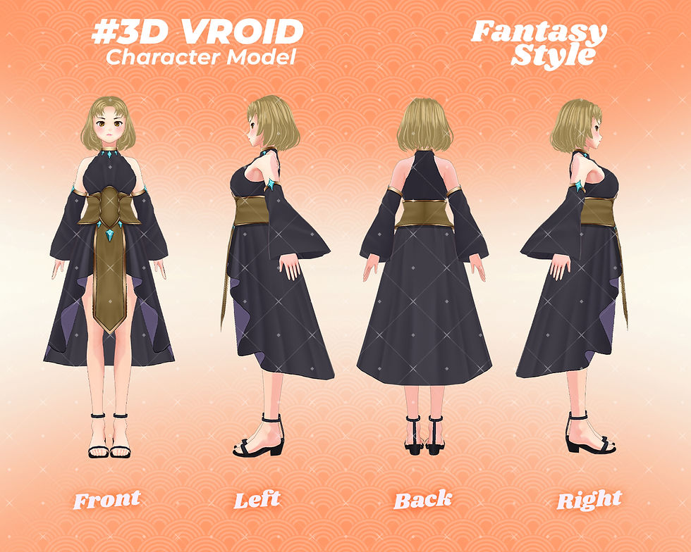 Thumbnail: Stylish Anime Girl 3D Vroid Model Maria Jose for VTuber and Streaming