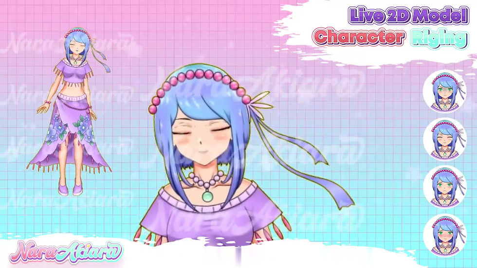 섬네일: Experience the Magic of Vtubing with Short-Haired Anime Girl in a Purple Dress