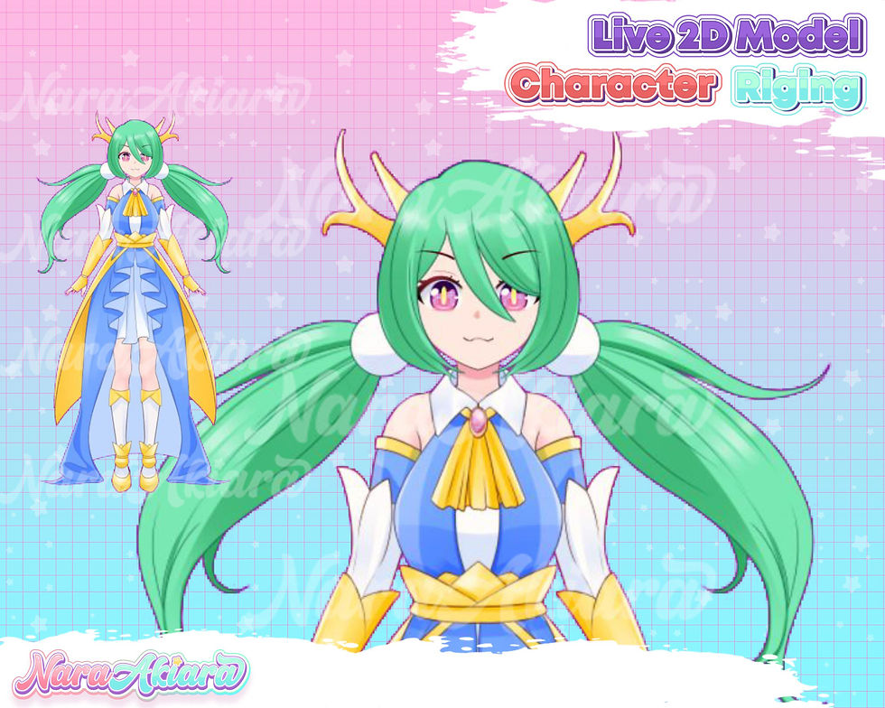 Thumbnail: Embrace Royalty with the Vtuber Live2d Anime Princess Green Hair Girl