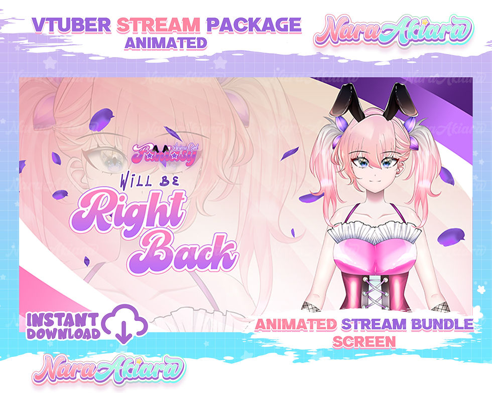 섬네일: Enchanted Elements Anime Girl Fantasy Overlay Stream Package