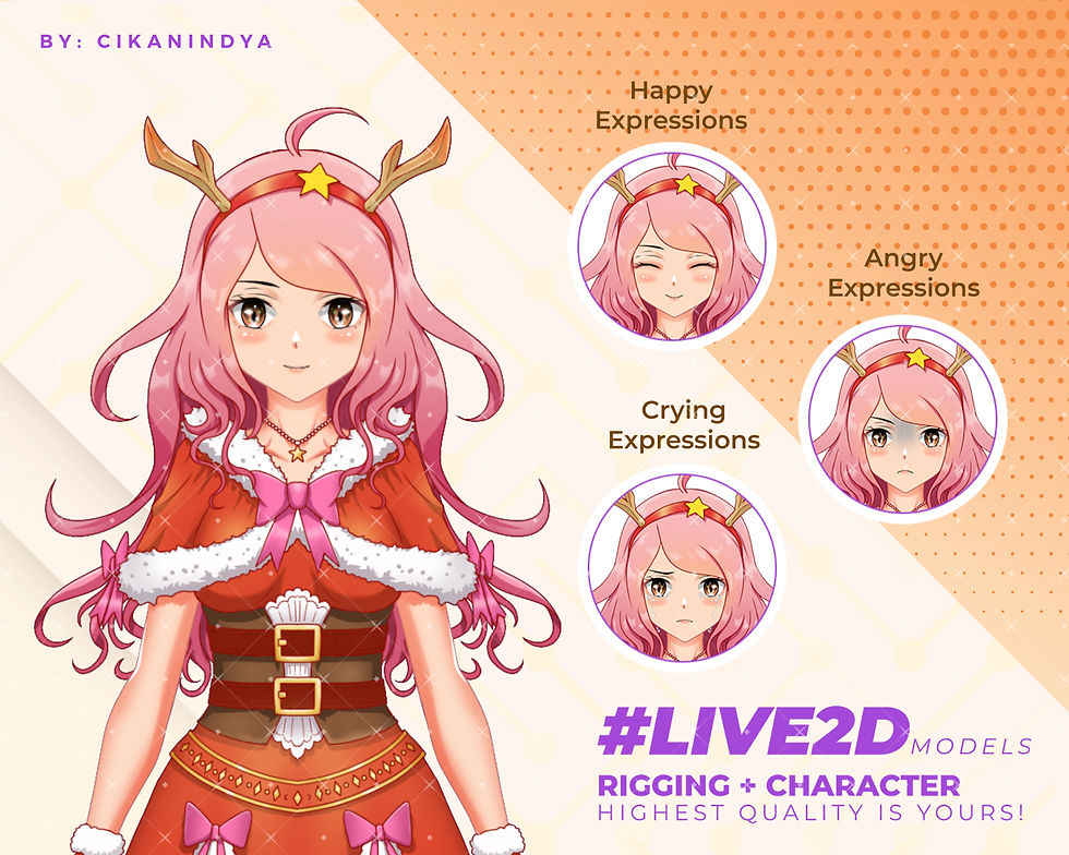 サムネイル： Live2D Vtuber Model Christmas Girl Ready to Captivate Audiences
