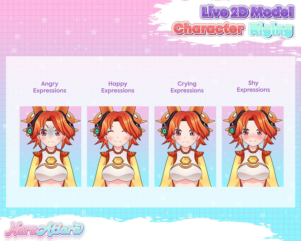 Thumbnail: Vibrant Melodies Vtuber Live2d Model Anime Music White Orange for Streamer