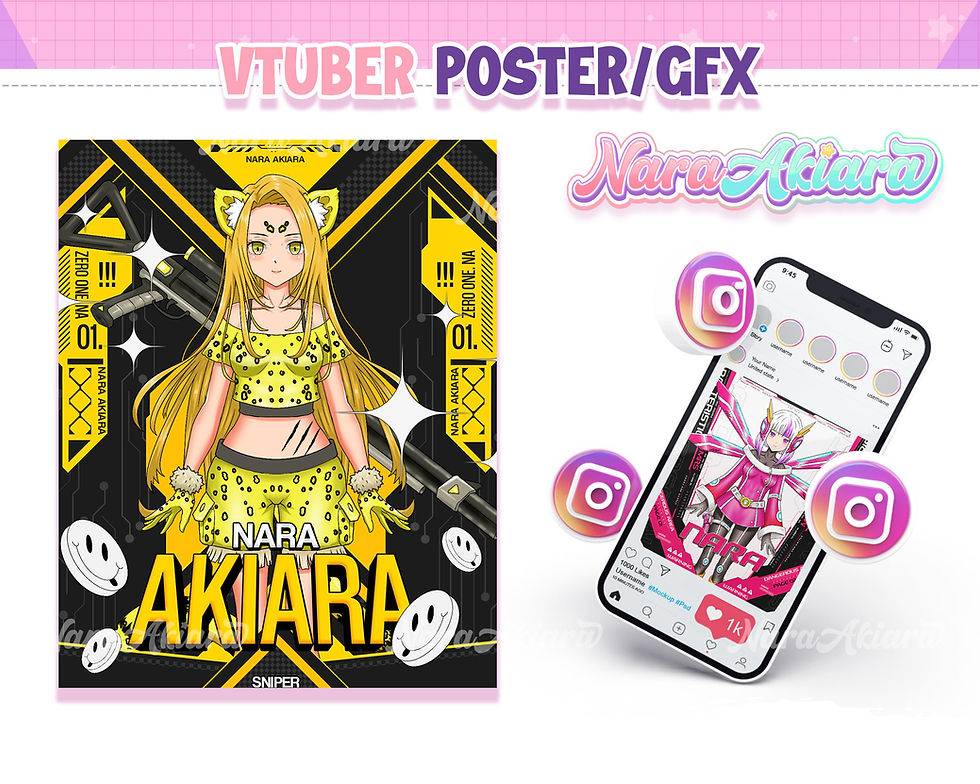 縮圖：Level up Your Streaming Game with Striking Vtuber Poster Design for Social Media