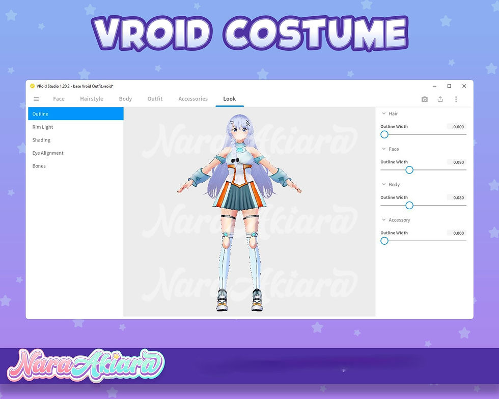 Thumbnail: Hanaka Blue Cyber Mini Dress 3D Viroid Costume to Elevate Your VTuber Persona