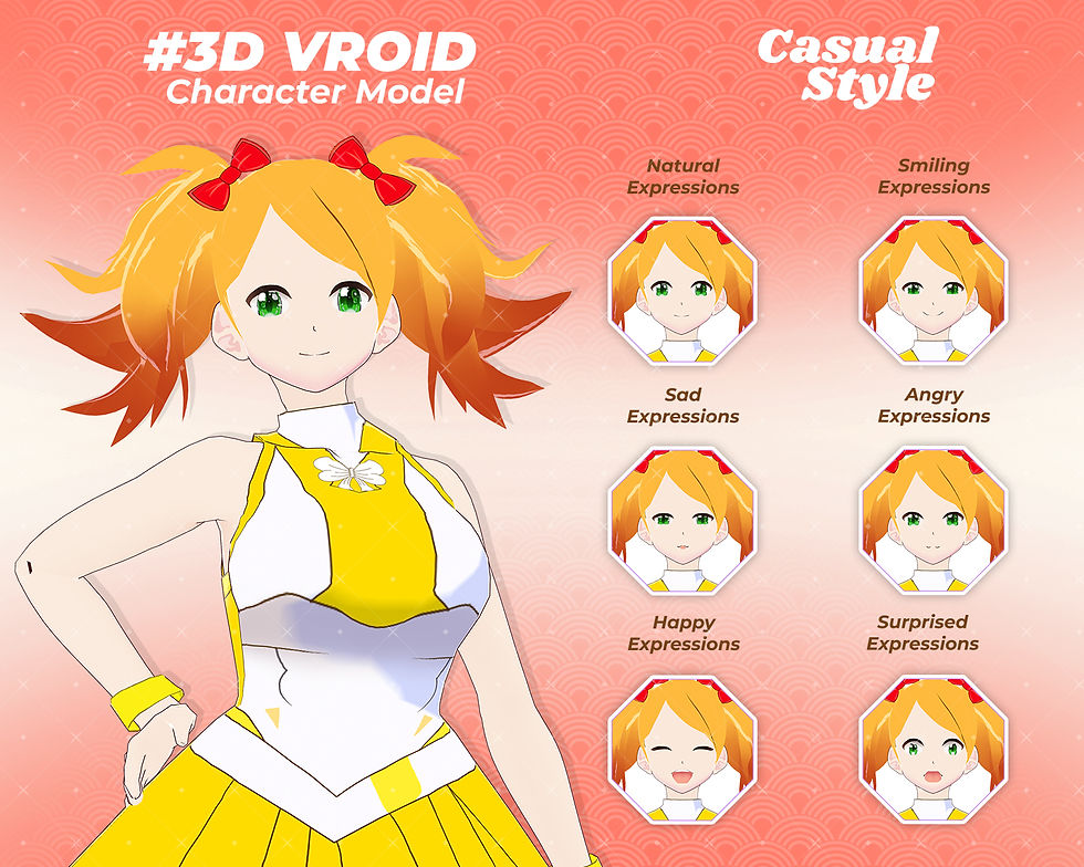 섬네일: Unique Fantasy Character Anime Style 3D Vroid Model for VTubers and Creators