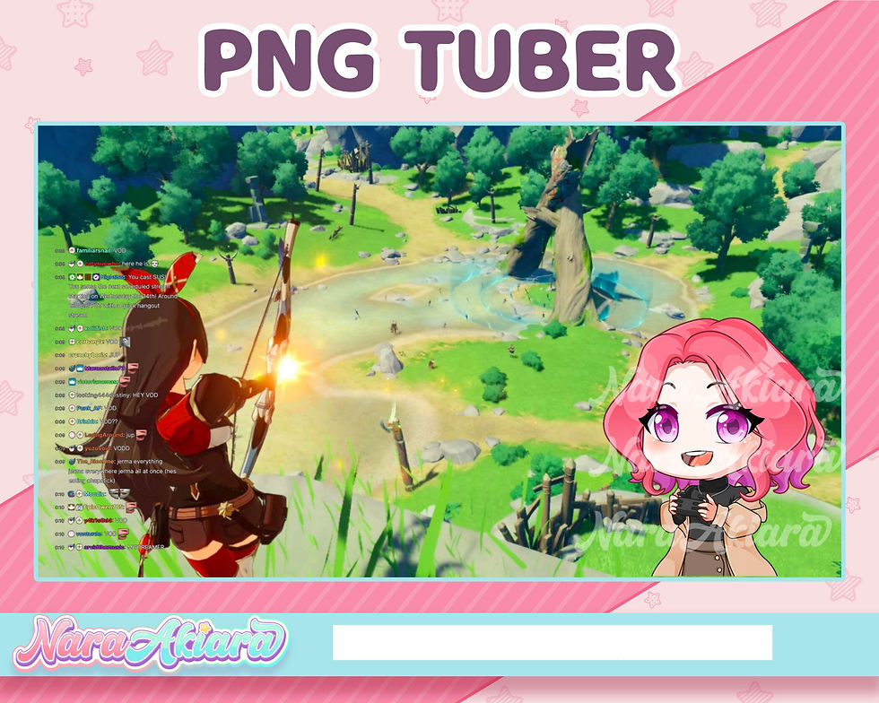サムネイル： Express Your Felling When Live Streaming with Chibi Pink Short Hair PNGTuber