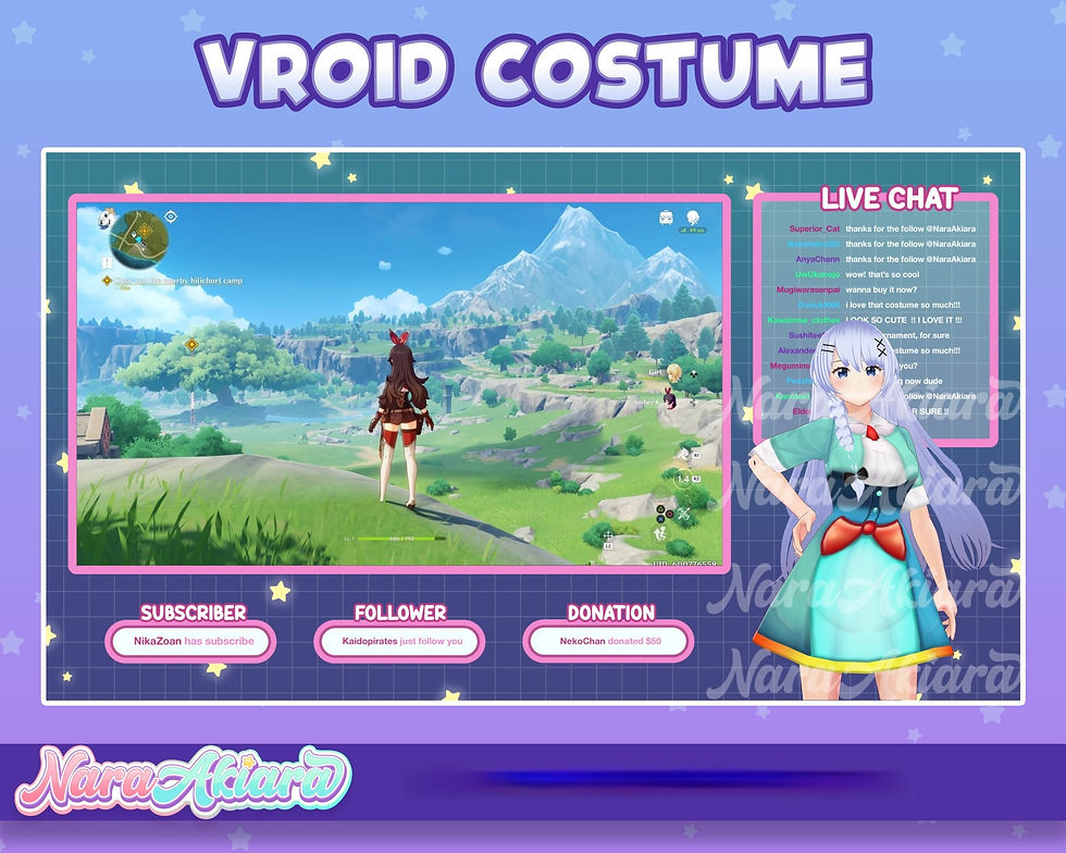 縮圖：Discover Curated 3D Vroid Costumes for Your VTuber Persona